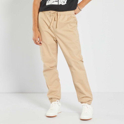 Pantalon esprit 'jogger' - Beige