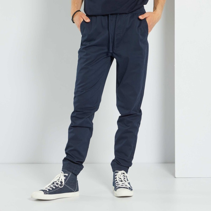 Pantalon esprit 'jogger' - Bleu marine