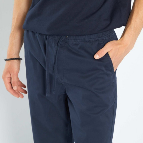 Pantalon esprit 'jogger' - Bleu marine