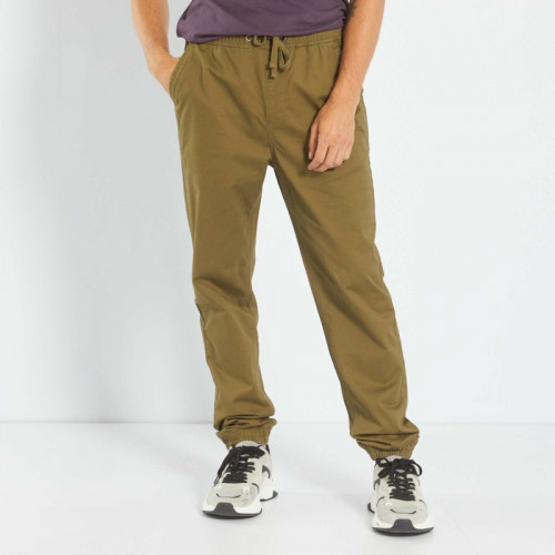 Pantalon esprit 'jogger' - Vert kaki