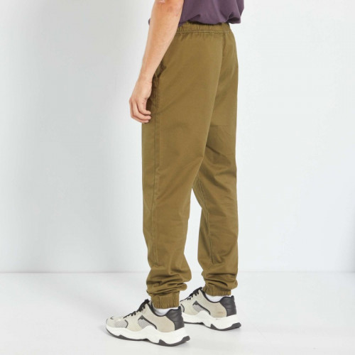 Pantalon esprit 'jogger' - Vert kaki