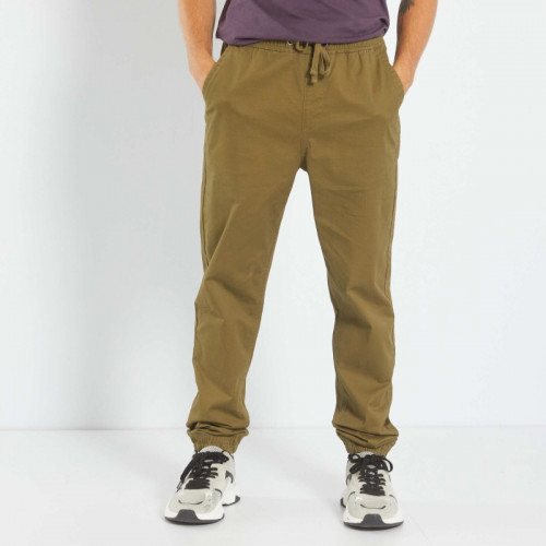 Pantalon esprit 'jogger' - Vert kaki