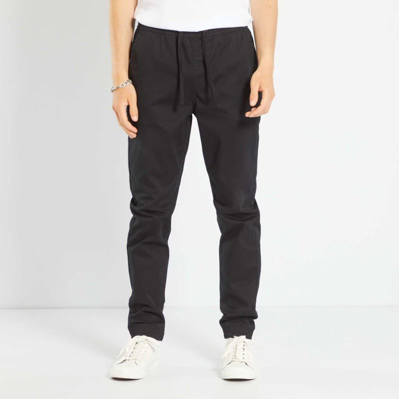 Pantalon esprit 'jogger' - Noir