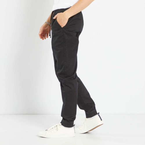 Pantalon esprit 'jogger' - Noir