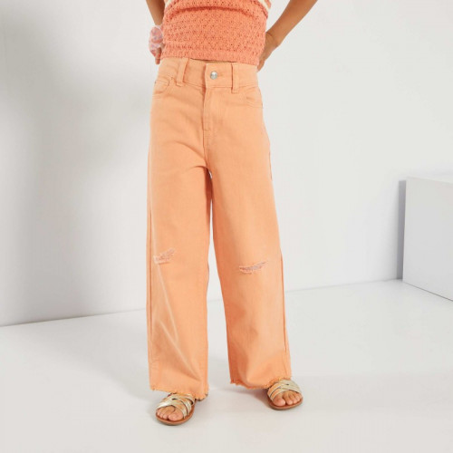 Pantalon large 5 poches - Orange