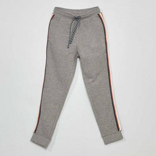 Pantalon de jogging avec bandes contrastantes - Gris