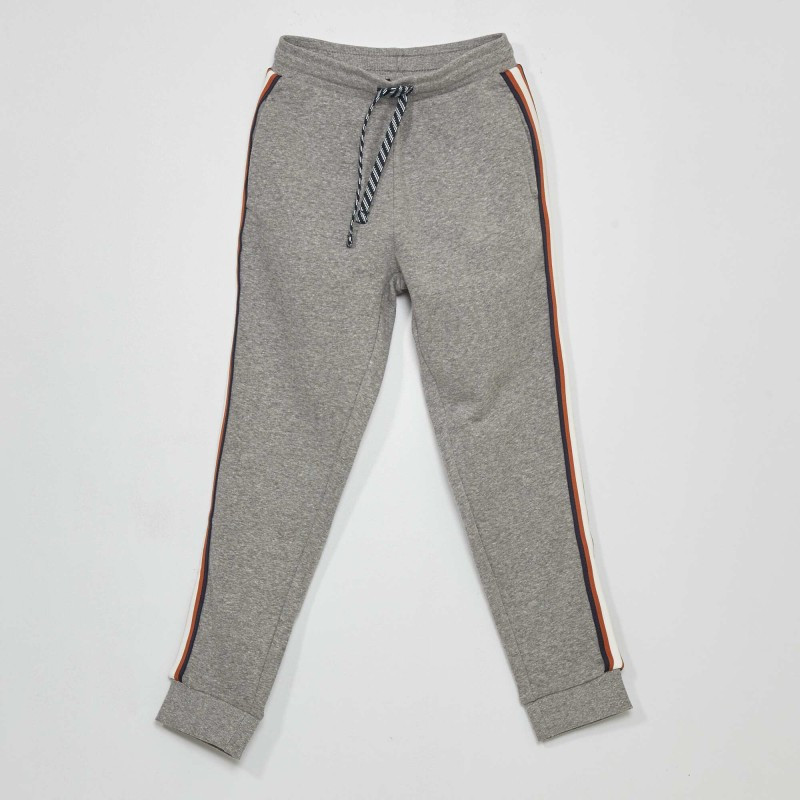 Pantalon de jogging avec bandes contrastantes - Gris