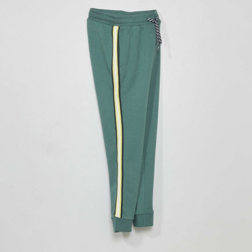 Pantalon de jogging avec bandes contrastantes - Vert de gris