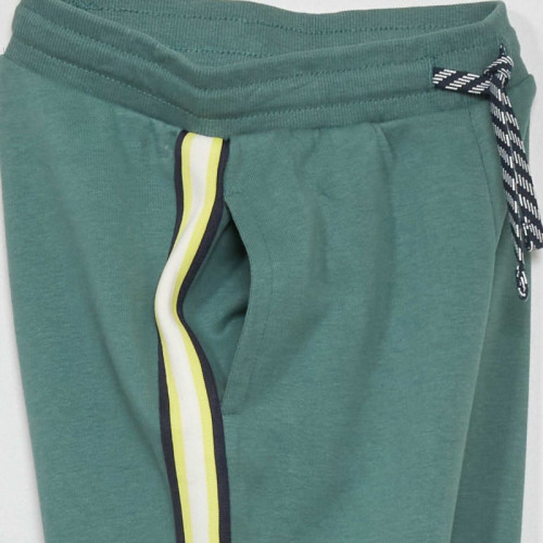 Pantalon de jogging avec bandes contrastantes - Vert de gris