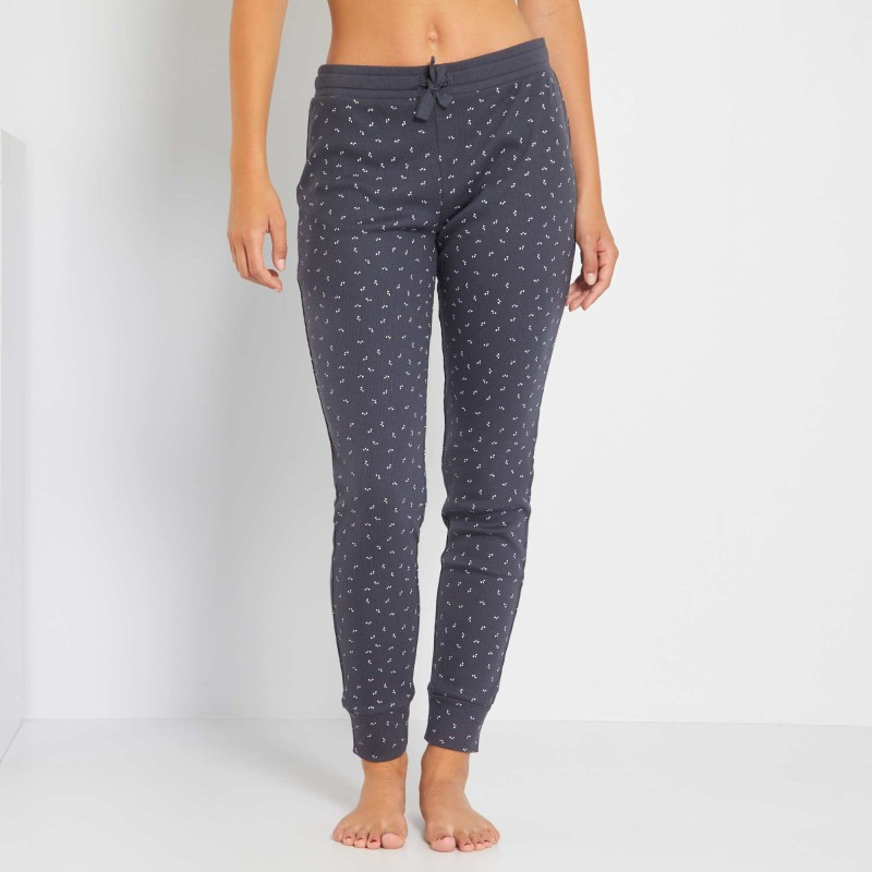 Pantalon coton fines côtes - Gris