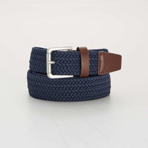 Ceinture tressée élastique - Bleu marine