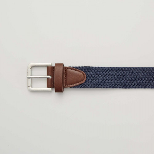 Ceinture tressée élastique - Bleu marine