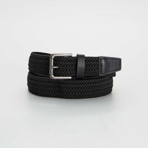 Ceinture tressée élastiquée - Noir