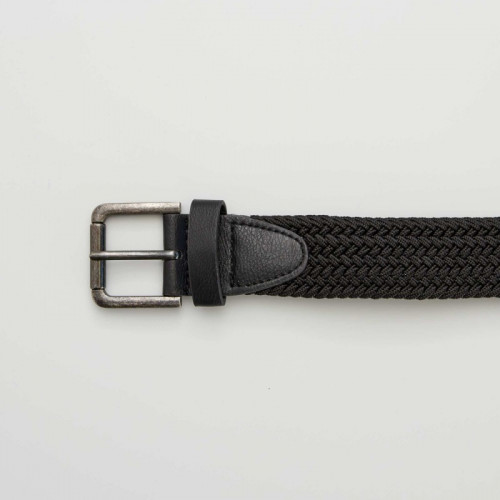 Ceinture tressée élastiquée - Noir