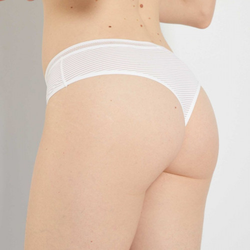 Tanga microfibre - Blanc