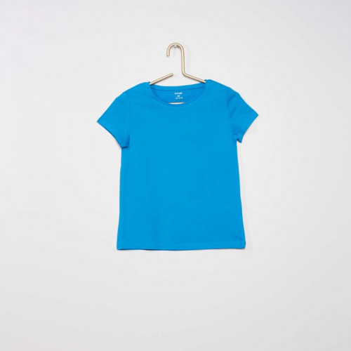 T-shirt coloré en coton - Bleu azur