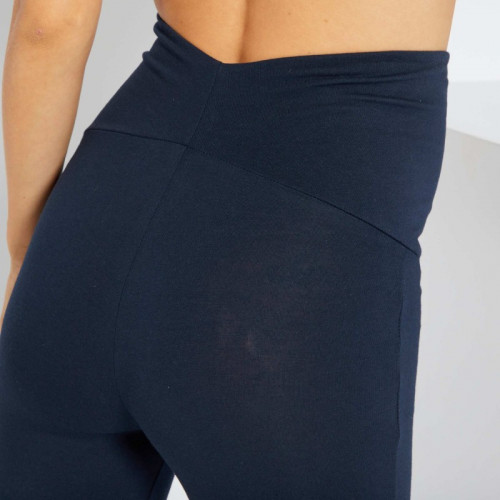 Legging grossesse en maille extensible - Bleu marine