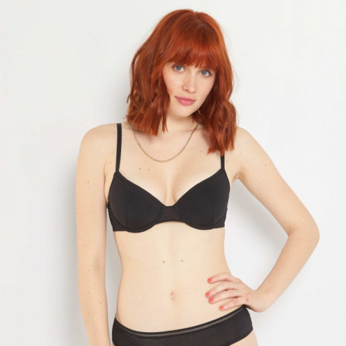 Soutien-gorge paddé microfibre - Noir