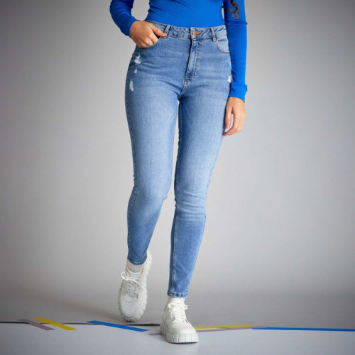 Jean skinny - 5 poches - Bleu