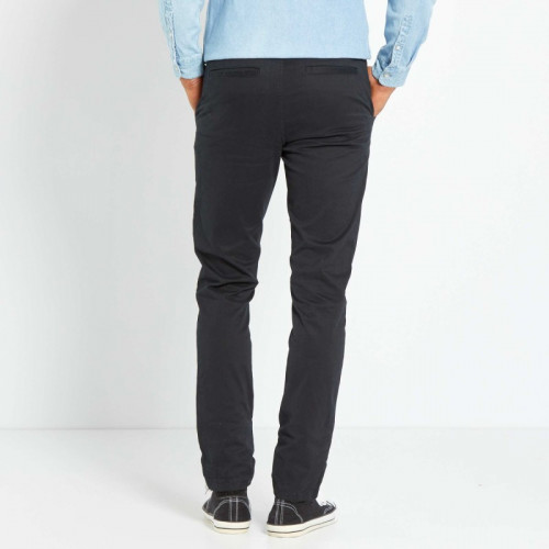 Pantalon chino slim - Noir