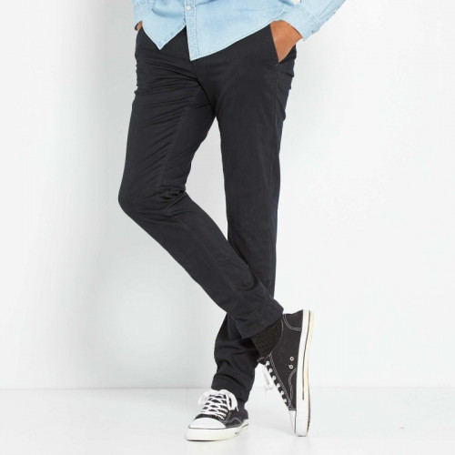 Pantalon chino slim - Noir