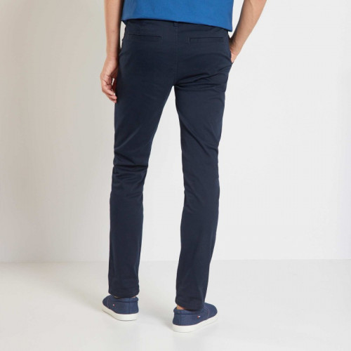 Pantalon chino slim - Bleu marine