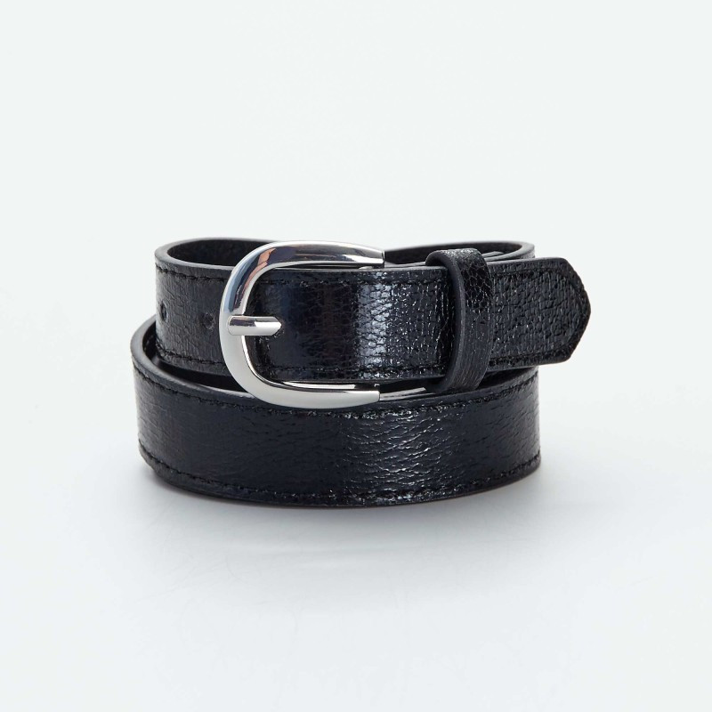 Ceinture texturée et irisée - Noir