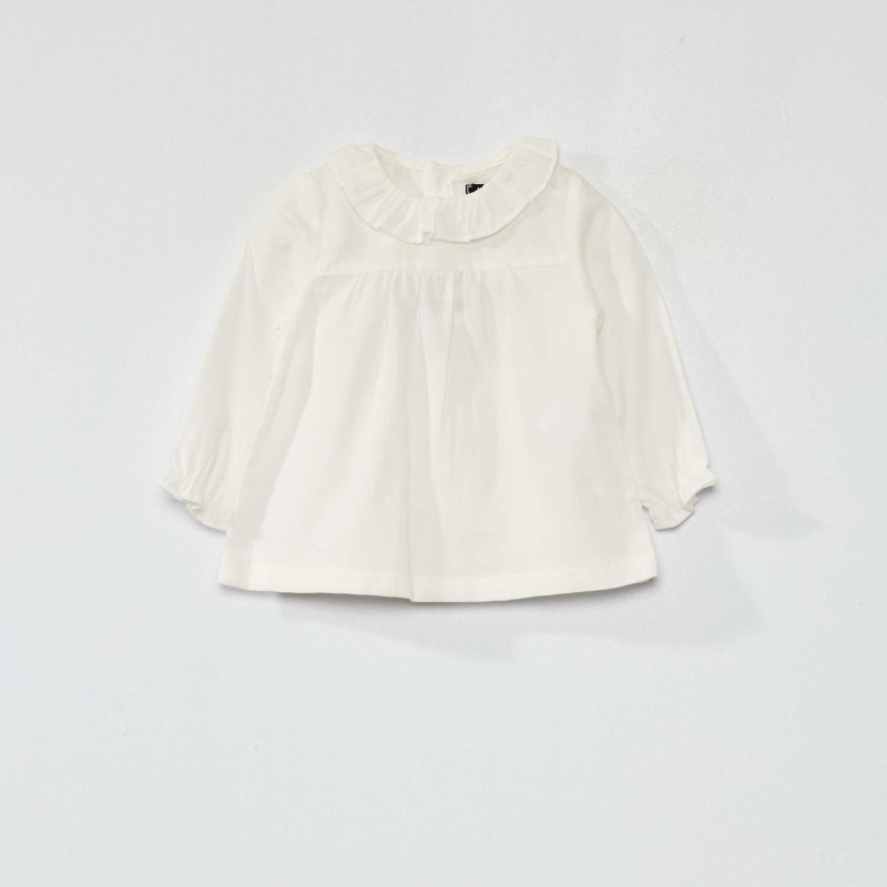 Blouse en voile de coton - Blanc