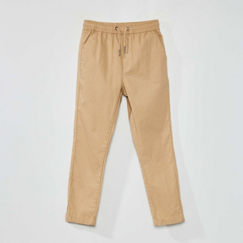 Pantalon uni à rayures - Beige