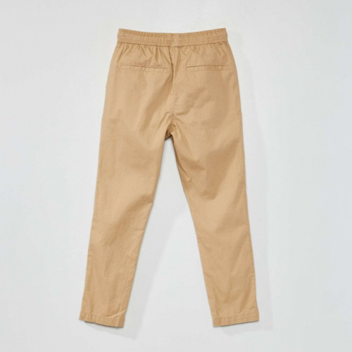 Pantalon uni à rayures - Beige