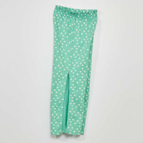 Pantalon large imprimé - Vert