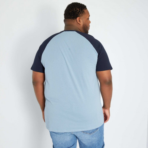 T-shirt en coton - Bleu denim