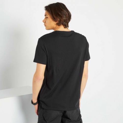 T*-shirt manches courtes avec poches poitrine - Noir