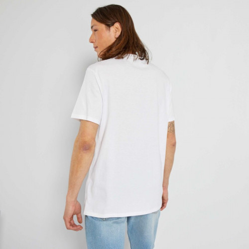 T-shirt en jersey avec imprimé - Blanc 'trail'