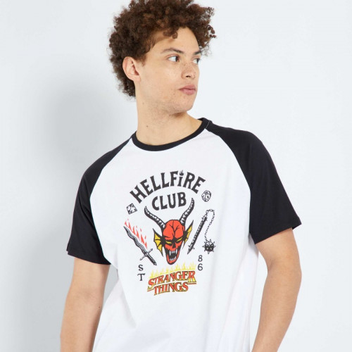 T-shirt en jersey 'Stranger Things' - Noir