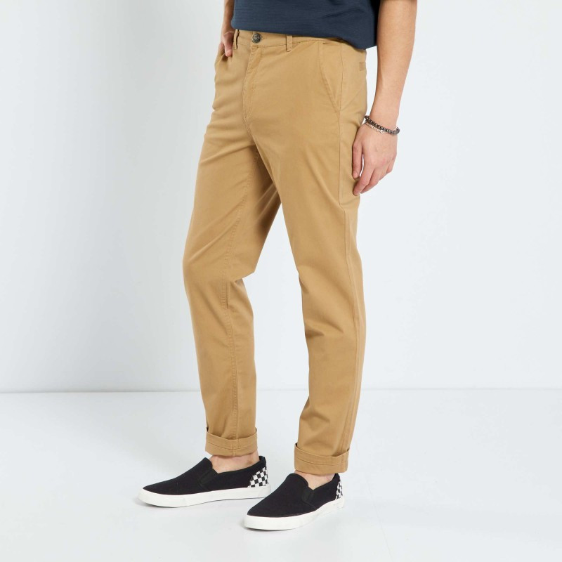 Pantalon chino droit - Beige