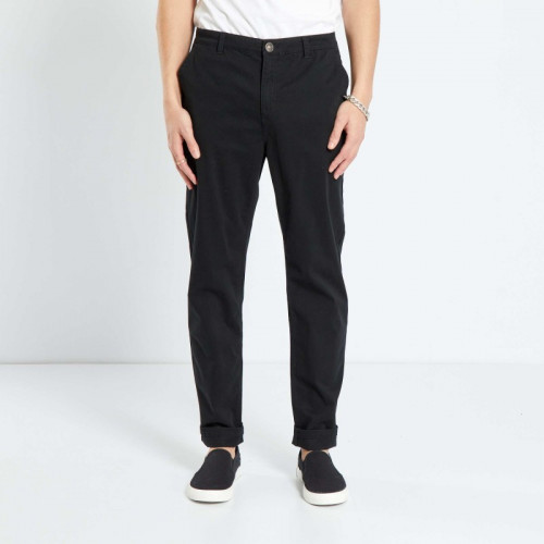 Pantalon chino droit - Noir