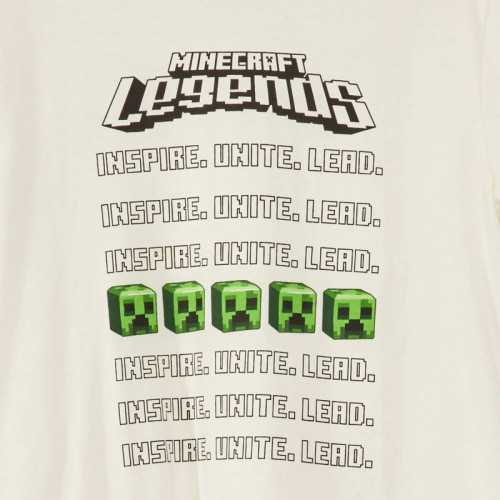 T-shirt à manches courtes 'Minecraft' - Blanc