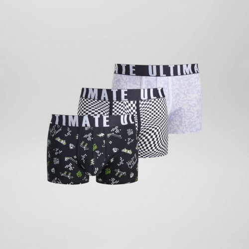 Lot de 3 boxers fantaisie - Noir/violet