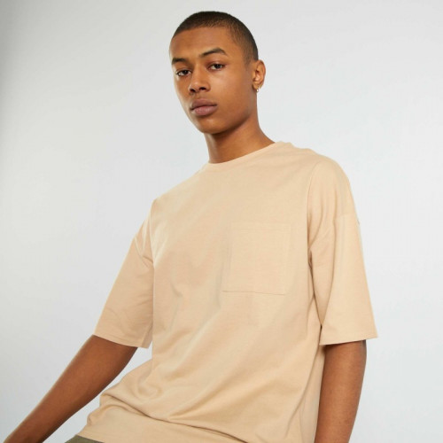 T-shirt oversize en jersey - Beige