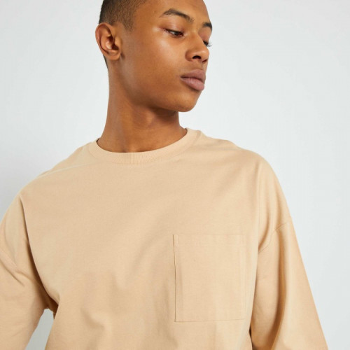 T-shirt oversize en jersey - Beige