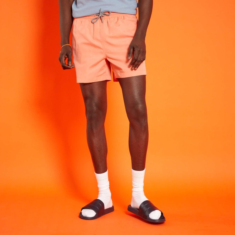 Short de bain uni - Orange