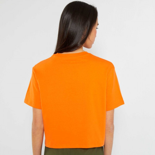 Crop-top en jersey uni - Orange