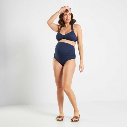 Haut de maillot de bain triangle de maternité - Bleu nuit