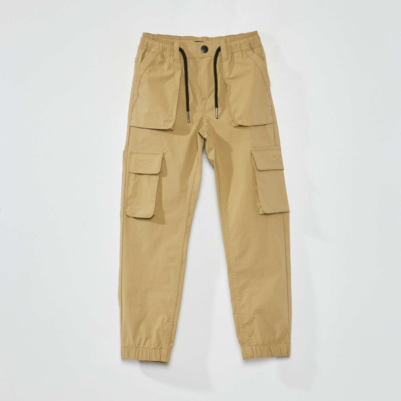 Pantalon cargo en tissu stretch - Beige