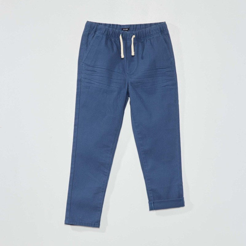 Pantalon jogger en twill - Bleu foncé