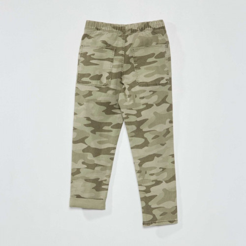 Pantalon jogger en twill - Kaki camouflage