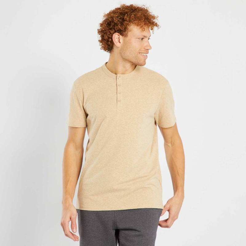 T-shirt en jersey chiné - Beige