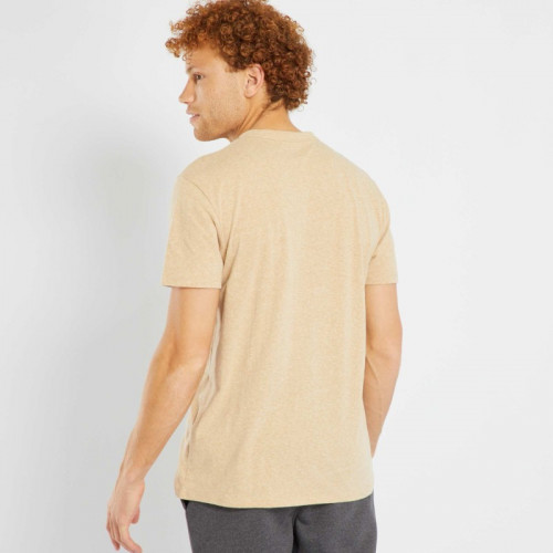 T-shirt en jersey chiné - Beige