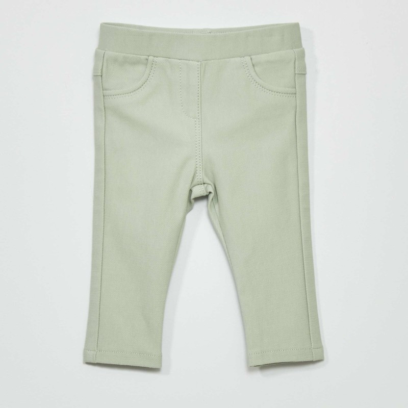 Jegging stretch - Vert cendré